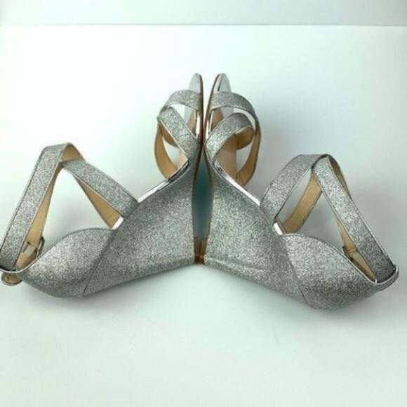 Betsy Johnson blue wedding Cheryl size 9.5 silver - Picture 3 of 7